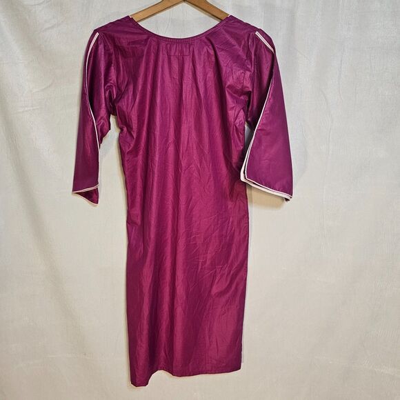A Collection Asymmetrical Scalloped Neckline Purple Kurta/Dress - Picture 4 of 8